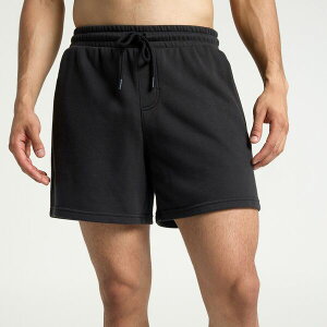 DSG �����Y �{�g���X �J�W���A���p���c �t���[�X DSG Men's 6 �h Relaxed Lightweight Classic Fleece Short Pure Black �u���b�N