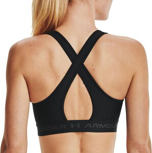 A_[A[}[ fB[X A_[EFA uW[ Under Armour Women's Crossback Mid Sports Bra Black ubN