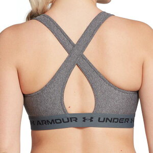 A_[A[}[ fB[X A_[EFA uW[ Under Armour Women's Crossback Mid Sports Bra Charcoalight Heather `R[