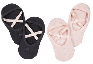�L�����[ ���f�B�[�X �A���_�[�E�F�A �C�� CALIA Women's Ballet No Show Studio Socks - 2 Pack Nine Iron/Pink Darling �s���N
