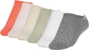�L�����[ ���f�B�[�X �A���_�[�E�F�A �C�� CALIA Women's Texture Trainer Socks - 6 Pack Multi �}���`�J���[