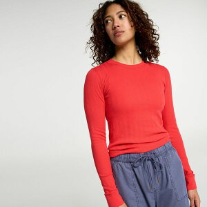 �A���p�C���f�U�C�� ���f�B�[�X �g�b�v�X T�V���c Alpine Design Women's Long Sleeve Pointelle Tee Bright Crimson �N�����]��