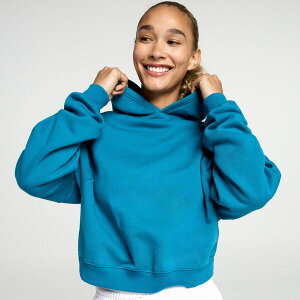 DSG ���f�B�[�X �A�E�^�[ �p�[�J�[�E�X�E�F�b�g �N���b�v�h �t���[�X DSG Women's Classic Fleece Athleticropped Hoodie Dark Teal Blue �u���[
