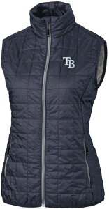 �J�b�^�[�A���h�o�b�N ���f�B�[�X �g�b�v�X �x�X�g Cutter & Buck Women's Tampa Bay Rays Black PrimaLoft Eco Insulated Full Zipuffer Vest NoColor �u���b�N