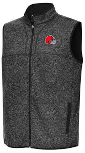 �A���e�B�O�A �����Y �g�b�v�X �x�X�g Antigua Men's Cleveland Browns Fortune Full Zip Vest NoColor
