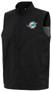 �A���e�B�O�A �����Y �g�b�v�X �x�X�g Antigua Men's Miami Dolphins Brisk Full Zip Vest NoColor