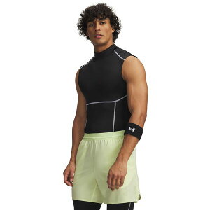 �A���_�[�A�[�}�[ �����Y �g�b�v�X �V���c ���b�N�l�b�N �m�[�X���[�u Under Armour Men's HeatGear Elite Sleeveless Mock Neck Compression Shirt Ultimate Black/Reflective �u���b�N