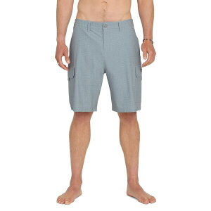 �N�C�b�N�V���o�[ �����Y �{�g���X �n�[�t�p���c�E�V���[�c �V���[�g�p���c Quiksilver Men's Waterman Legion Cargo 20 Hyrbid Shorts Frost Gray Heather �O���[