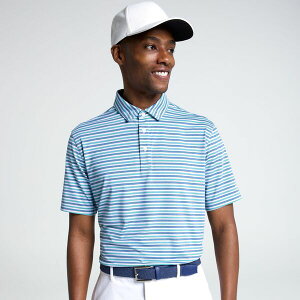 �E�H���^�[�w�[�Q�� �����Y �g�b�v�X �|���V���c Walter Hagen Men's Performance 11 Stripe Polo Clear Blue/Pool Teal �u���[