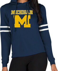 �R���Z�v�c �X�|�[�c ���f�B�[�X �A�E�^�[ �p�[�J�[�E�X�E�F�b�g Conceptsport Concept Sports Women's Michigan Wolverines Navy/White Marathon Pullover Hoodie NoColor �z���C�g