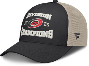 �y���������z �t�@�i�e�B�N�X ���f�B�[�X �X�q �A�N�Z�T���[ NHL Adult Carolina Hurricanes 2026 Metropolitan Division Champions Black Locker Room Structured Adjustable Hat NoColor