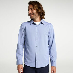 ���@�[�X�g �����Y �g�b�v�X �V���c VRST Men's Limitless Elite Long Sleeve Button Up Medium Blue �u���[