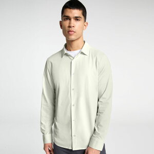 ���@�[�X�g �����Y �g�b�v�X �V���c VRST Men's Limitless Elite Long Sleeve Button Up Yellow Pattern �C�G���[