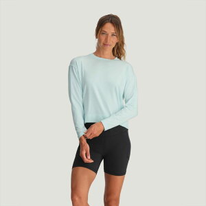 �t���[ �t���C ���f�B�[�X �g�b�v�X �V���c Free Fly Women's Bamboo Shade Crossover Long Sleeve Top Tropic Sea