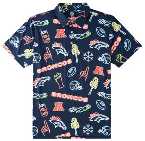 �`���r�[�Y �����Y �g�b�v�X �|���V���c chubbies Men's Denver Broncos Navy Neon Polo NoColor �l�C�r�[