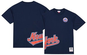 �~�b�`�F��&�l�X ���f�B�[�X �g�b�v�X T�V���c Mitchell & Ness Adult New York Mets Navy Playoff Win T-Shirt NoColor �l�C�r�[