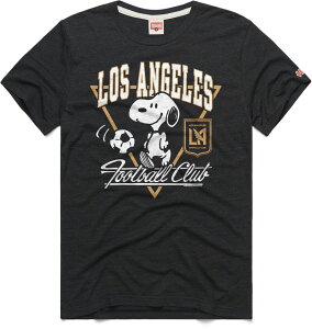 �I�}�[�W�� ���f�B�[�X �g�b�v�X T�V���c �O���t�B�b�N HOMAGE Adult Los Angeles FC Black Home Peanuts Graphic T-Shirt NoColor �u���b�N