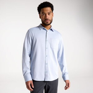 ���@�[�X�g �����Y �g�b�v�X �V���c VRST Men's Limitless Long Sleeve Button Up Shirt Faded Blue �u���[
