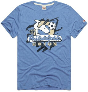 �I�}�[�W�� ���f�B�[�X �g�b�v�X T�V���c �O���t�B�b�N HOMAGE Adult Philadelphia Union Light Blue Home Peanuts Graphic T-Shirt NoColor �u���[