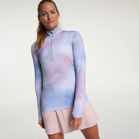 【送料無料】 キャリー レディース パーカー・スウェット アウター CALIA Women's UV Long Sleeve 1/2 Zip Golf Shirt Lake Reflection Cool