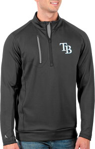 �A���e�B�O�A �����Y �g�b�v�X �V���c �g�[�� Antigua Men's Tall Tampa Bay Rays Generation Carbon Half-Zipullover NoColor