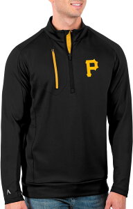 �A���e�B�O�A �����Y �g�b�v�X �V���c �g�[�� Antigua Men's Tall Pittsburgh Pirates Generation Black Half-Zipullover NoColor �u���b�N