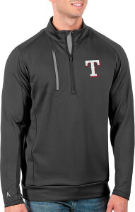 �A���e�B�O�A �����Y �g�b�v�X �V���c �g�[�� Antigua Men's Tall Texas Rangers Generation Carbon Half-Zipullover NoColor