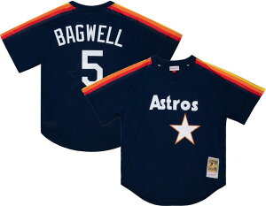 �~�b�`�F��&�l�X �����Y �g�b�v�X �V���c ���b�V�� �W���[�W�[ Mitchell & Ness Men's Jeff Bagwell #5 Blue Cooperstown Alternate Mesh Batting Practice Jersey NoColor �u���[