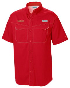 �R�����r�A �����Y �g�b�v�X �V���c �{�^���_�E�� Columbia Men'san Francisco 49ers Red Low Drag Button Down Shirt NoColor ���b�h