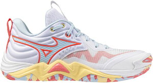 �~�Y�m ���f�B�[�X �V���[�Y �X�j�[�J�[ Mizuno Women's Wave Momentum Elite Volleyball Shoes White/Coral �z���C�g