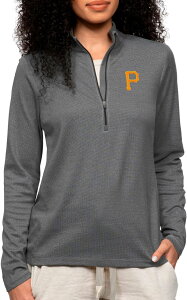 �A���e�B�O�A ���f�B�[�X �g�b�v�X �V���c Antigua Women's Pittsburgh Pirates Charcoal Epic 1/4 Zipullover NoColor �`���R�[��
