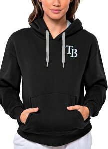 �A���e�B�O�A ���f�B�[�X �g�b�v�X �V���c Antigua Women's Tampa Bay Rays Black Victory Hooded Pullover NoColor �u���b�N