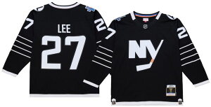 �~�b�`�F��&�l�X �����Y �g�b�v�X �V���c ���B���e�[�W���[�W�[ Mitchell & Ness Men's New York Islanders Lee #27 Black Vintage Power Play Jersey NoColor �u���b�N