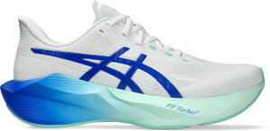 �A�V�b�N�X �����Y �V���[�Y �X�j�[�J�[ ASICS Men's NOVABLAST 6 Running Shoes White/Neon Blue �z���C�g