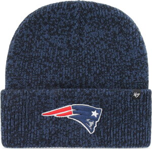 �t�H�[�e�B�[�Z�u�� �����Y �A�N�Z�T���[ �X�q �j�b�g '47 Men's New England Patriots Brainfreeze Navy Cuffed Knit Beanie NoColor �l�C�r�[