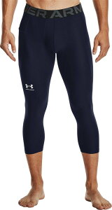 yz A_[A[}[ Y JWApc {gX Under Armour Men's HeatGear Armour 3/4 Leggings Midnight Navy/White