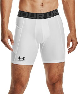 yz A_[A[}[ Y n[tpcEV[c {gX Under Armour Men's HeatGear Compression 6" Shorts White/Black