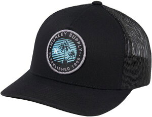 �n�[���[ �����Y �A�N�Z�T���[ �X�q Hurley Men's Palm Trucker Hat Black �u���b�N