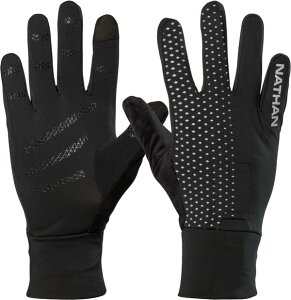 �i�[�T�� ���f�B�[�X �A�N�Z�T���[ ��� Nathan HyperNight Reflective Gloves Black/Geo Stripe �u���b�N