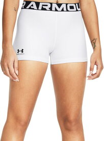 【送料無料】 アンダーアーマー レディース ハーフパンツ・ショーツ ボトムス Under Armour Women's HeatGear 3" Shorty Shorts White