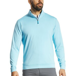 �t�b�g�W���C �����Y �A�E�^�[ �W���P�b�g�E�u���]�� FootJoy Men's Approach Golf 1/4 Zip Light Blue �u���[