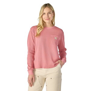 �J�[�n�[�g ���f�B�[�X �g�b�v�X T�V���c �j�b�g Carhartt Women's Waffle Knit Long Sleeve T-Shirt Rose Tint