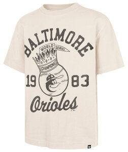 �t�H�[�e�B�[�Z�u�� �����Y �g�b�v�X T�V���c '47 Men's Baltimore Orioles Cream Crown Foundation T-Shirt NoColor �N���[��
