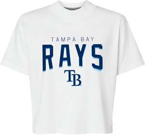 �\�t�g �A�Y �A �O���[�v ���f�B�[�X �g�b�v�X T�V���c �N���b�v�h ���S Soft As A Grape Women's Tampa Bay Rays Logo Boxy Cropped T-Shirt NoColor �O���[�v