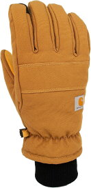 【送料無料】 カーハート メンズ 手袋 アクセサリー Carhartt Men's Insulated Duck Synthetic Leather Knit Cuff Gloves Brown