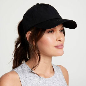 �L�����[ ���f�B�[�X �A�N�Z�T���[ �X�q �L���b�v CALIA Women's Ponytail Capure Black �u���b�N