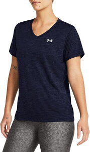 yz A_[A[}[ fB[X TVc gbvX Under Armour Women's Tech Twist V-Neck T-Shirt Navy