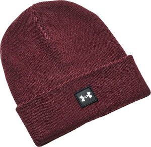 yz A_[A[}[ Y Xq jbgLbv ANZT[ Under Armour Men's Halftime Cuff Beanie Dark Maroon/White