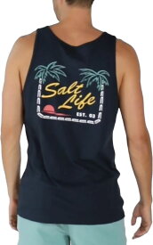 【送料無料】 ソルトライフ メンズ シャツ トップス Salt Life Men's Palm Cove Tank Top Deep Navy