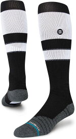 【送料無料】 スタンス レディース 靴下 アンダーウェア Stance Adult Stripe On-Field Baseball Socks Black White